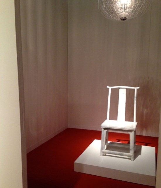 Marble Chair by Ai Weiwei at the Neugerriemschneider Booth. Photo courtesy of Artinfo.com