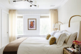 Fifth Avenue Pied-à-Terre bedroom in neutral tones