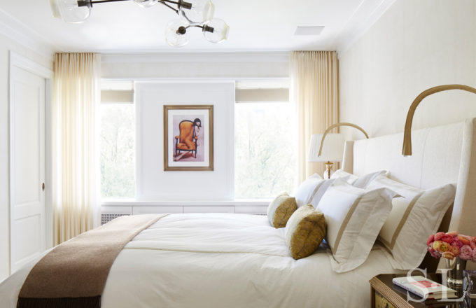 Fifth Avenue Pied-à-Terre bedroom in neutral tones
