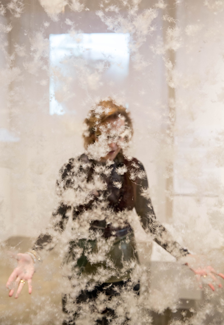 Suzanne Lovell in an interactive art installation in San Francisco