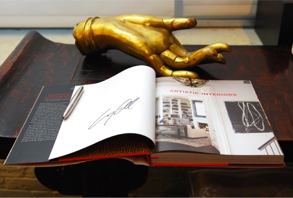 Interior spread of 'Artistic Interiors: Designing with Fine Art Collections' a book by interior designer Suzanne Lovell