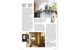 WSJ Financial Times magazine spread featuring 2 residences designed to showcase fine art collections, including work by interior designer Suzanne Lovell