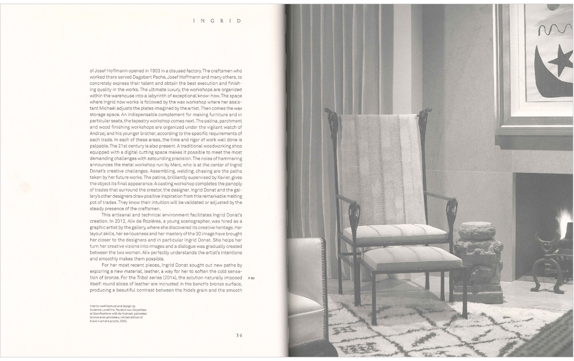 Ingrid Donat book spread featuring interior design project detail by Suzanne Lovell Inc.