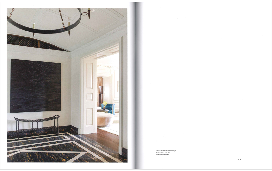 Ingrid Donat book spread featuring interior design project by Suzanne Lovell Inc. image of Lakeview Residence gallery
