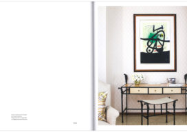 Ingrid Donat book spread featuring interior design project by Suzanne Lovell Inc. image of Naples, Florida sitting room