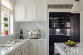 Kitchen detail with view to butler’s pantry