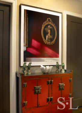 Chicago townhome hallway detail with artwork by Robert Polidori