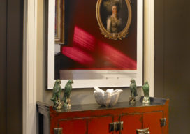 Chicago townhome hallway detail with artwork by Robert Polidori
