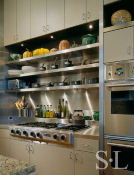 Kitchen in Chicago residence designed by Suzanne Lovell Inc.