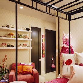 Chicago townhome daughter's bedroom a custom built daybed