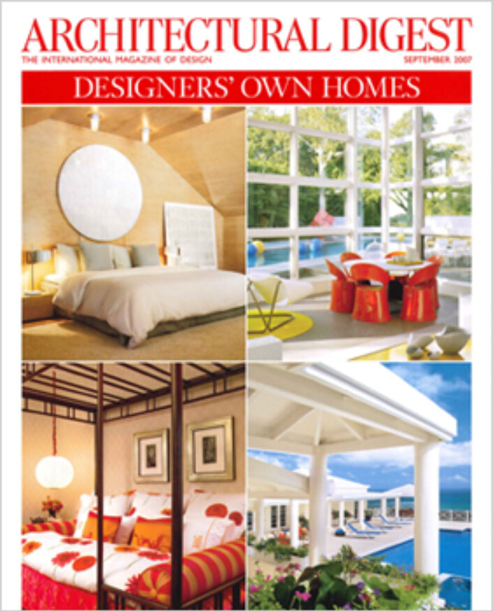 Architectural Digest Magazine cover, Designer’s Own Homes issue featuring room designed by Suzanne Lovell Inc.