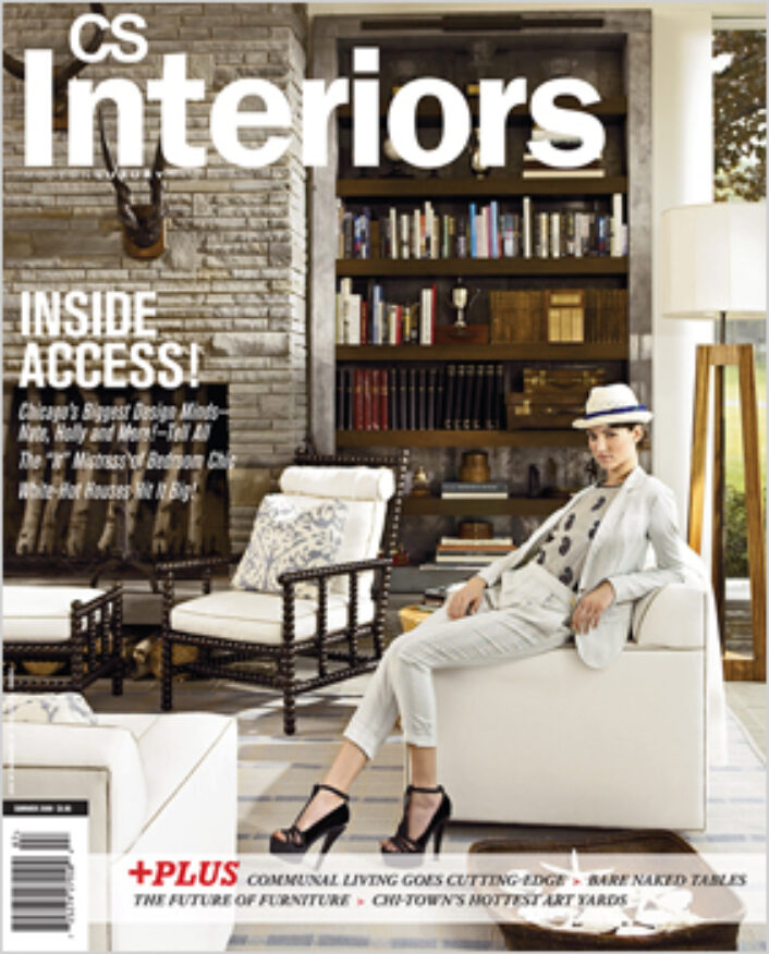 CS Interiors Magazine cover featuring a lake house designed by Suzanne Lovell Inc.