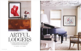 Luxe Chicago magazine spread showcasing Gold Coast penthouse interior renovated by Suzanne Lovell Inc.