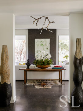 View towards fireplace from foyer