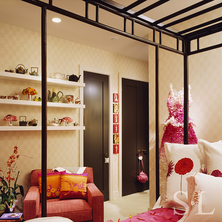 Chicago townhome daughter's bedroom a daybed custom-built in China