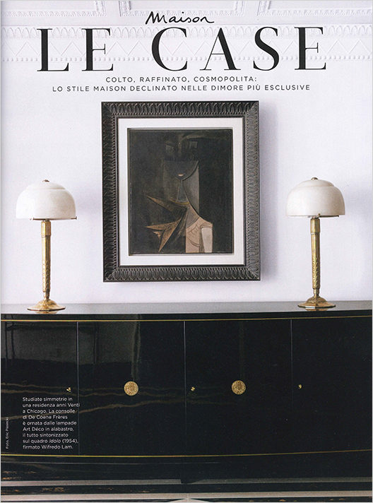 Marie Claire Maison, Italy, magazine article featuring luxury residential interior renovation in Chicago by Suzanne Lovell