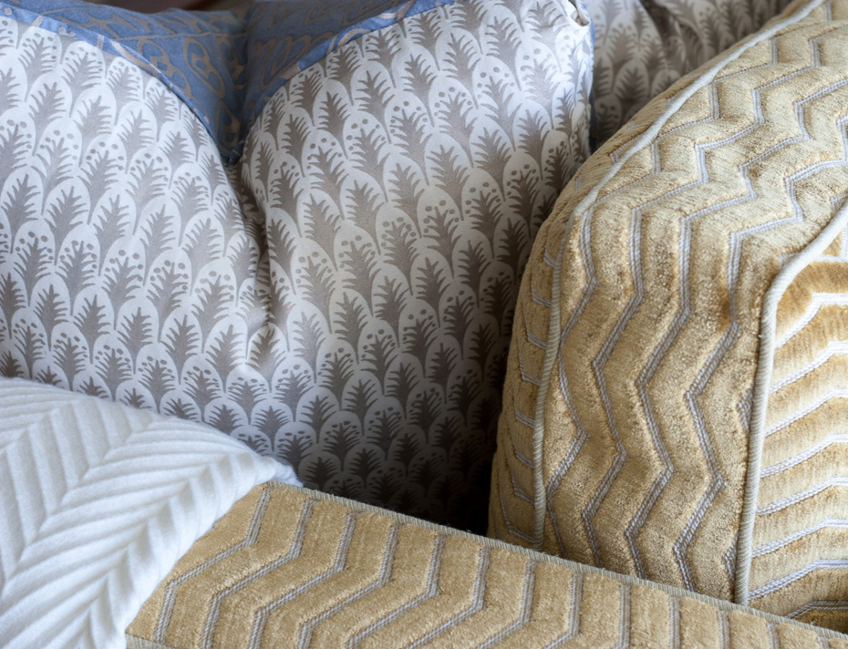 Upholstery and pillow details