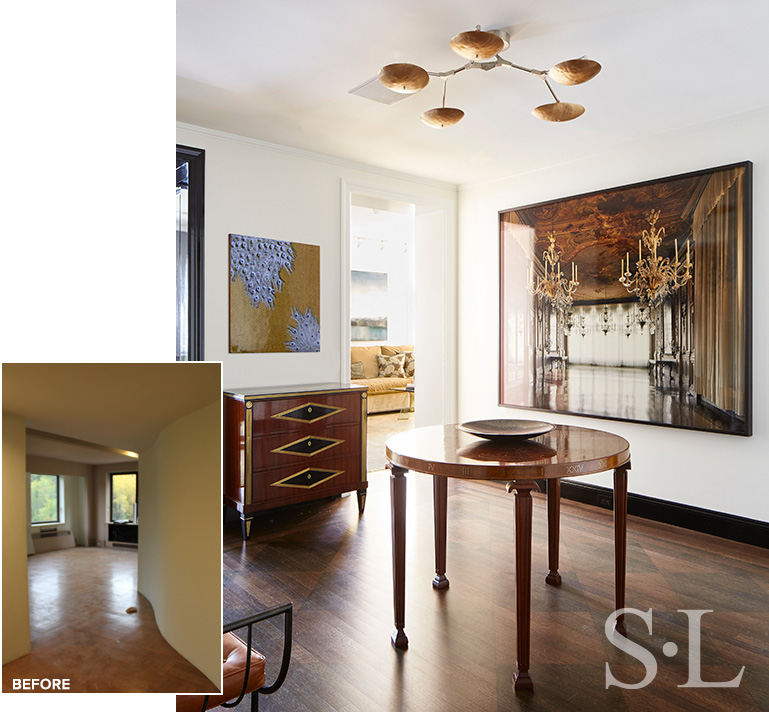 Foyer interior design renovation before and after in New York apartment