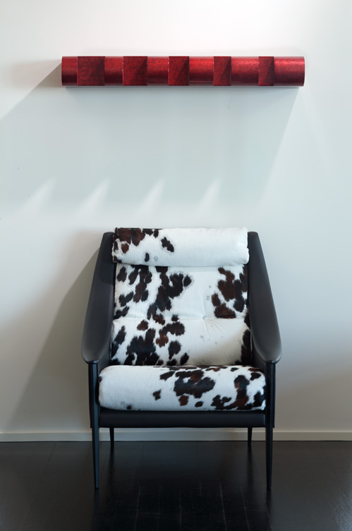 Manhattan residence seating detail with artwork by Donald Judd