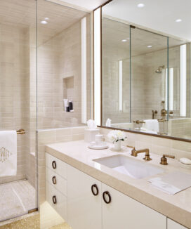Guest bathroom vanity view