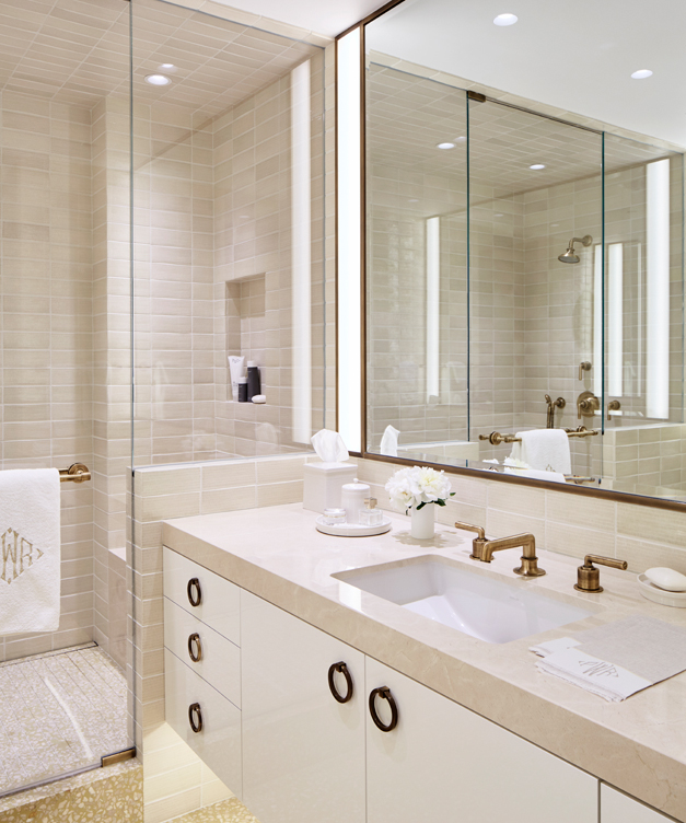 Guest bathroom vanity view