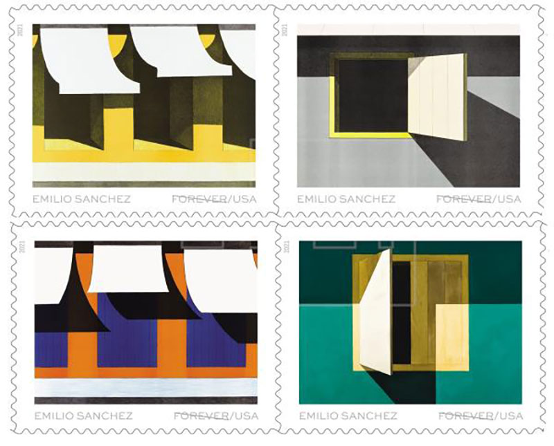 Emilio Sanchez's stamps Suzanne Lovell Inc.