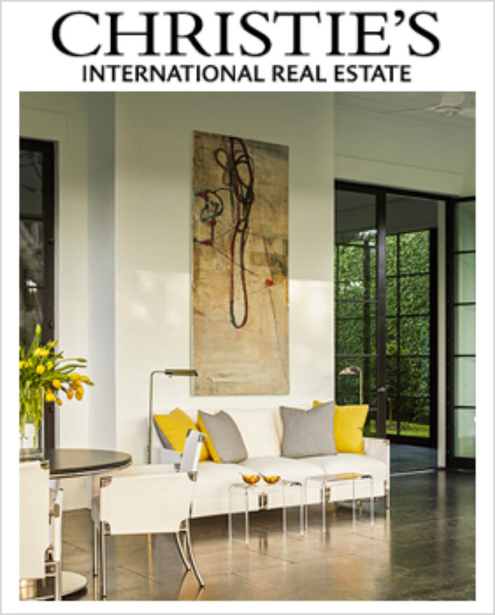 Christie's International Real Estate Magazine featuring interior design projects by Suzanne Lovell Inc.