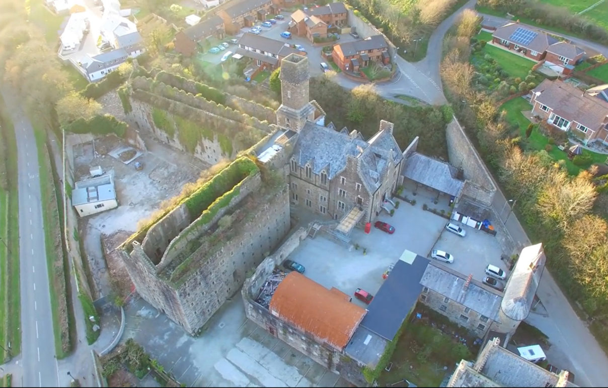 Cornwall Bodmin Jail Hotel aerial view_Architecture