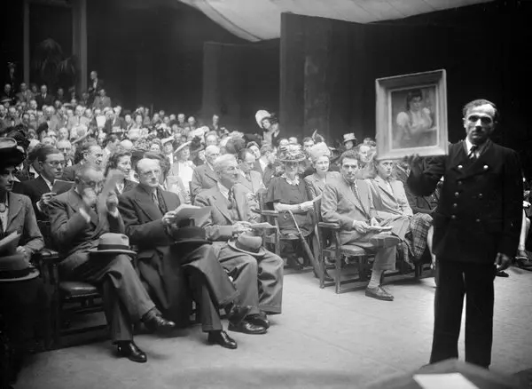 An auction during 1944, France.