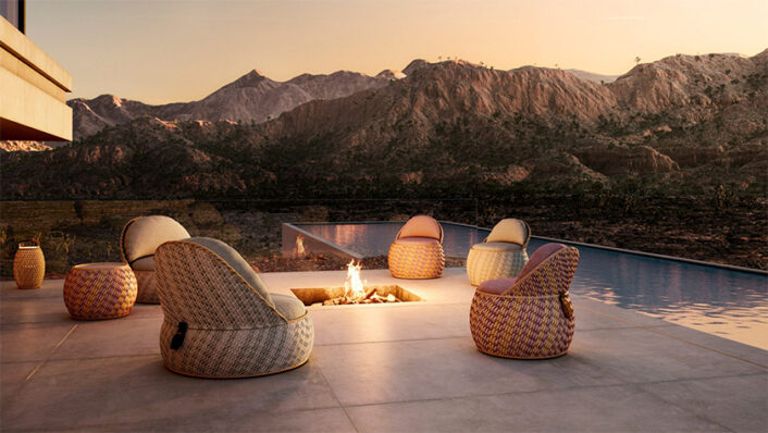 Dada Collection of outdoor chairs from DEDON's collaboration with Stephan Burke.