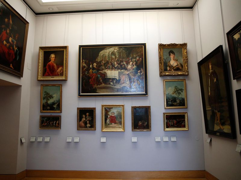 Two showrooms opened by the Louvre with 31 paintings which the museum hopes may be claimed by the proper heirs.