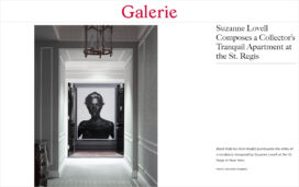 “Black Kate” by Nick Knight hangs in the entry of a residence designed by Suzanne Lovell at the St. Regis in New York.