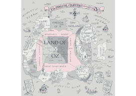 Original drawing of Land of Oz rug for children's room