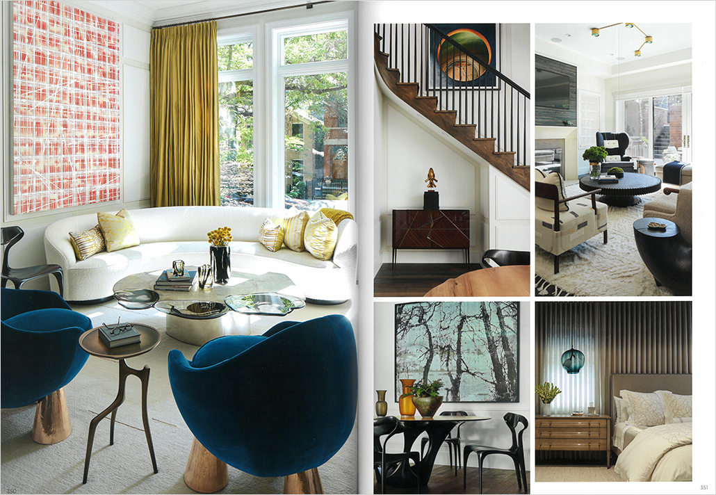 Andrew Martin Interior Design Review Vol. 25 book spread featuring Suzanne Lovell's luxury interiors