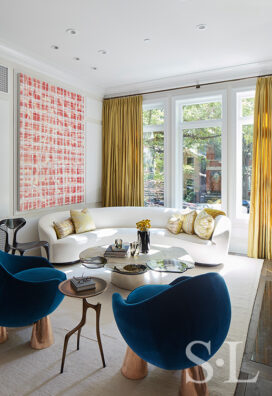 Formal living room in Lincoln Park residence with furniture by Achille Salvagni and Vincenco De Cotiis