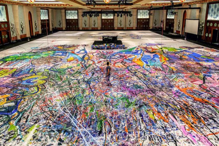 Sacha Jafri's record breaking painting.