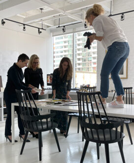 Studio photoshoot at Suzanne Lovell Inc. with Katrina Wittkamp