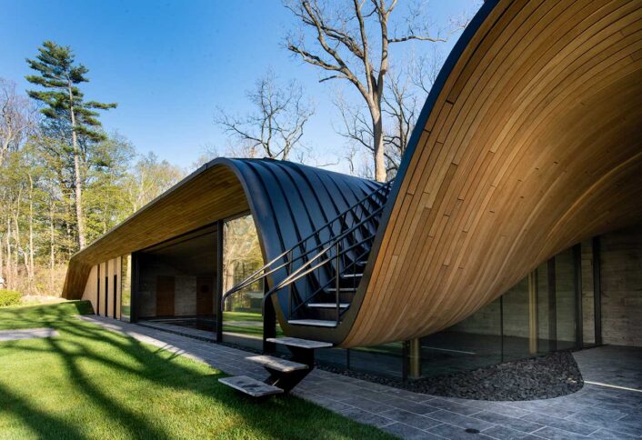 At Fold House in Ontario, ripples and curves dominate residence.