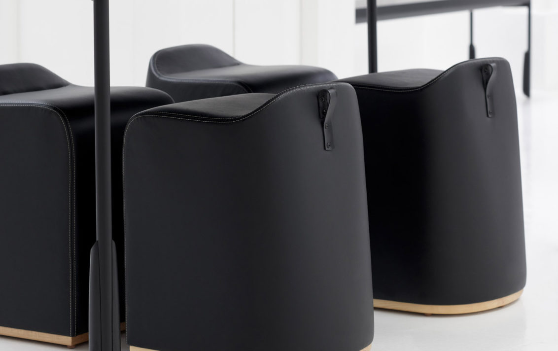 Saddlestool comes in three different leathers and three different wood options.