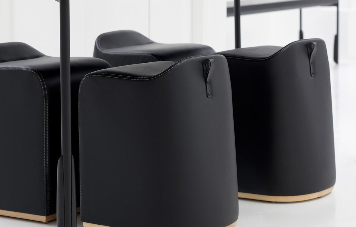 Saddlestool comes in three different leathers and three different wood options.