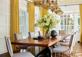 Oak Park Landmark residence dining room with table by Michael Wilson