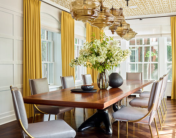 Oak Park Landmark residence dining room with table by Michael Wilson