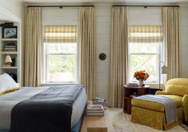 Oak Park Landmark residence primary bedroom with soft, layered palette
