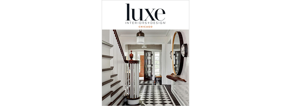 Suzanne Lovell's interior design of Oak Park Residence on the cover of LUXE Magazine 2022