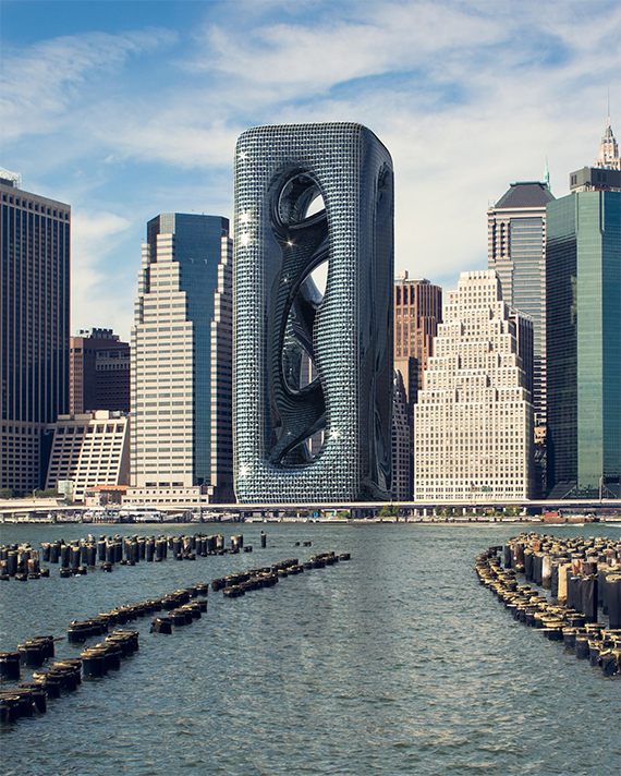 Hayri Atak Architectural Design Studio envisioned Sarcostyle, a conceptual skyscraper in Manhattan, New York.