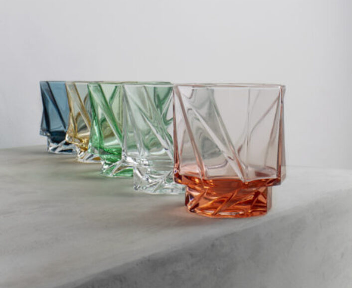 Ghost Highball glasses in five different colors by Maximilan Eicke