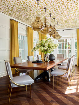 Oak Park Landmark residence dining room with table by Michael Wilson