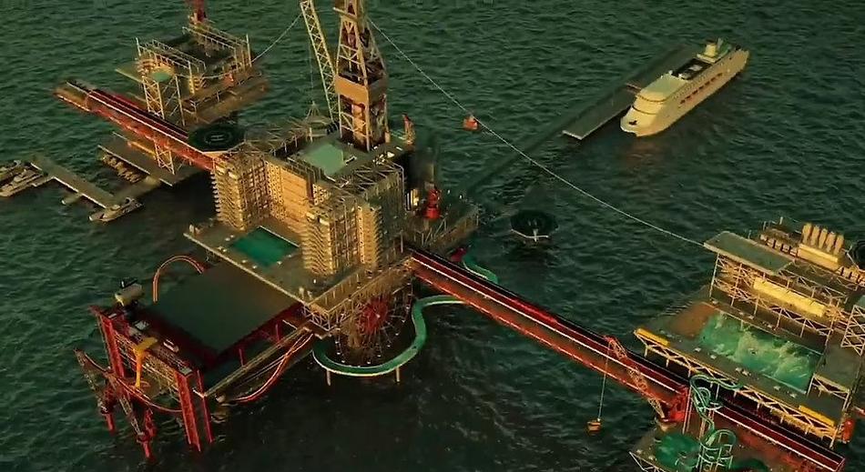 Overview of Saudi Arabia's Oil Rig theme park