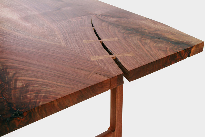 Black walnut table from a salvaged urban tree by New York Heartwoods