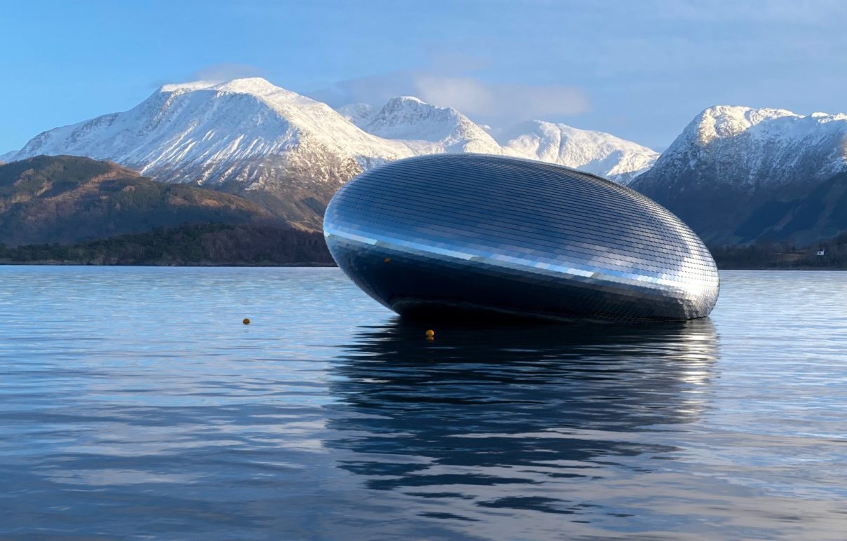 Salmon Eye is a floating exhibition space.